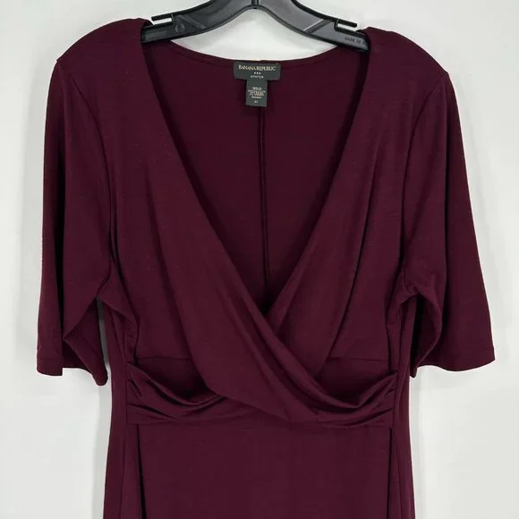 3/$25 Banana Republic Faux Wrap Dress XL Short Sleeve - Picture 3 of 7